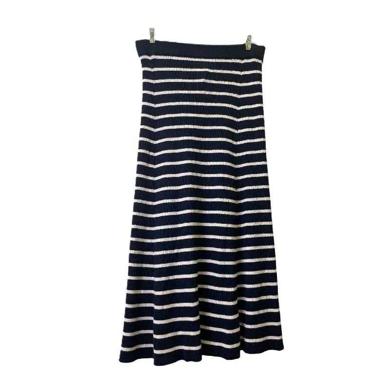 Blue & White Skirt Maxi By Loft, Size: M