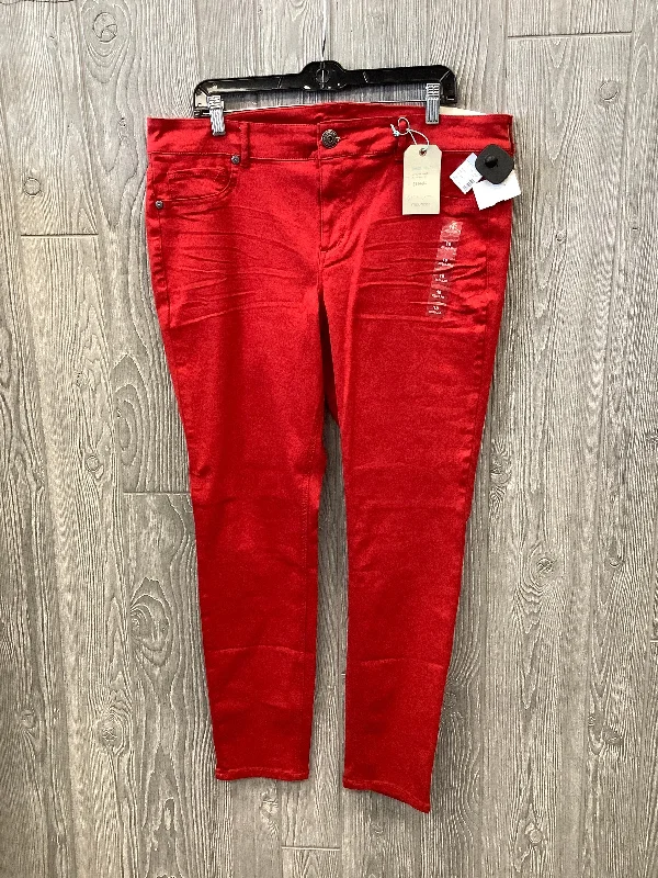 Jeans Jeggings By Maurices In Red, Size: 18