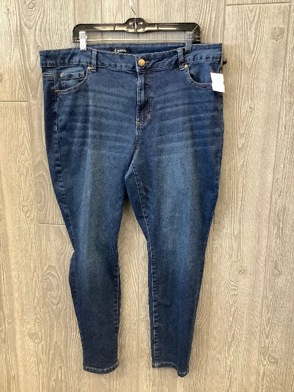 Jeans Skinny By D Jeans In Blue Denim, Size: 20