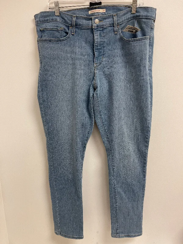 Jeans Skinny By Levis In Blue Denim, Size: 18