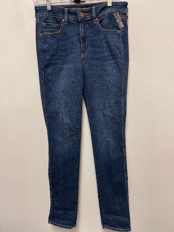 Jeans Straight By Chicos In Blue Denim, Size: 6