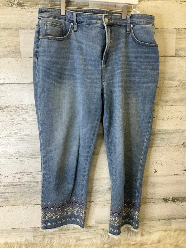 Jeans Straight By Chicos In Blue, Size: 16