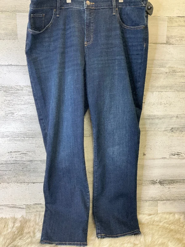 Jeans Straight By Chicos In Blue, Size: 16