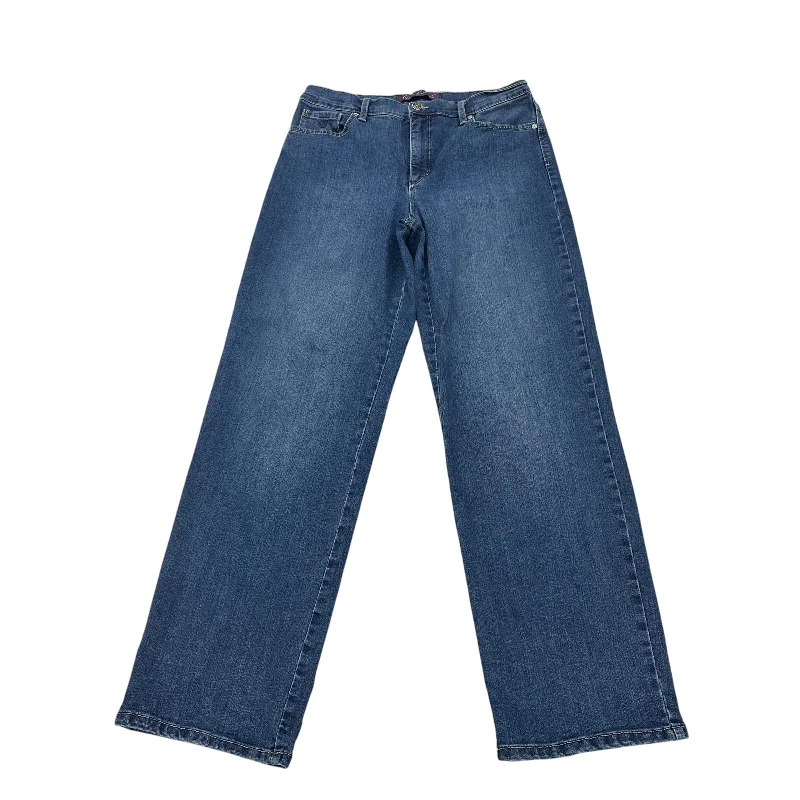 Jeans Straight By Gloria Vanderbilt In Blue Denim, Size:10