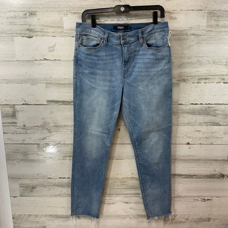 Jeans Straight By Hudson In Blue Denim, Size: 12