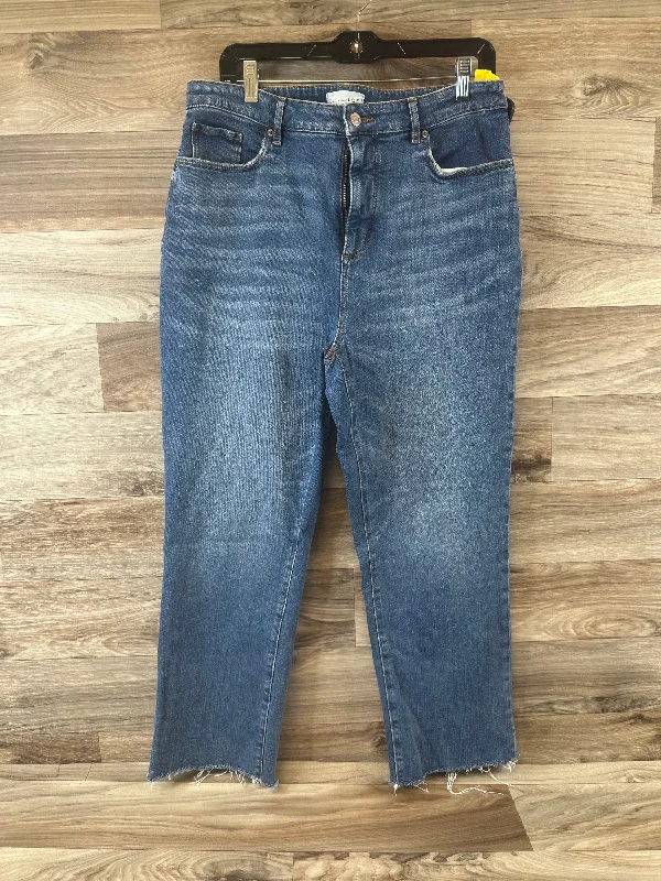 Jeans Straight By Loft In Blue Denim, Size: 12