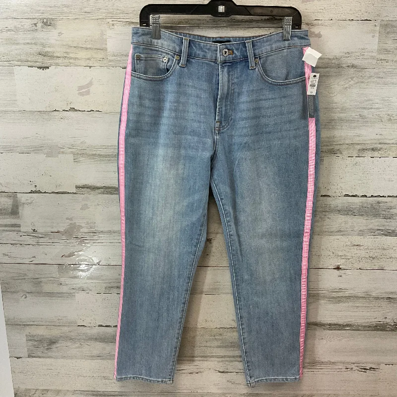 Jeans Straight By Talbots In Blue Denim, Size: 10p