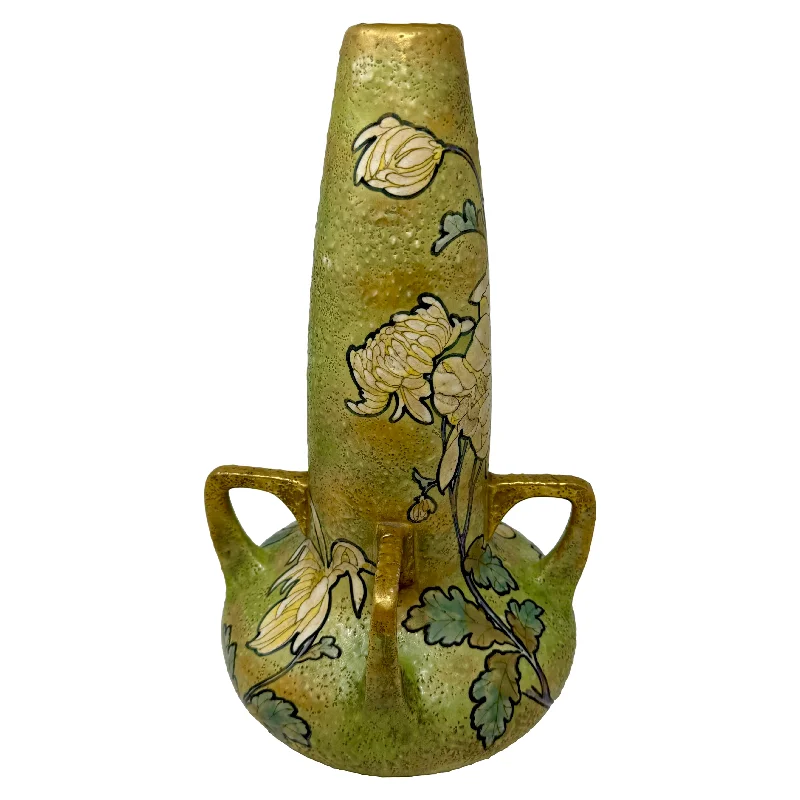 Amphora Art Nouveau Vase with Four Handles