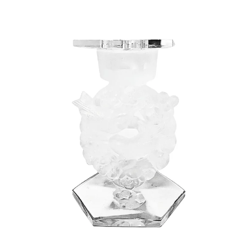 Lalique Mesanges Candle Holder with Bobeche