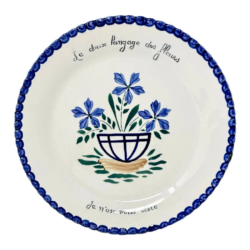 Set of 10 "Le douce langage des fleurs" Dessert Plates