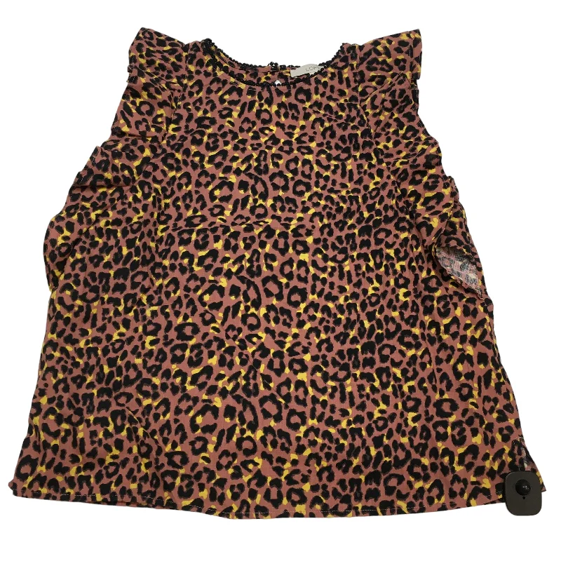 Animal Print Top Sleeveless Loft, Size M