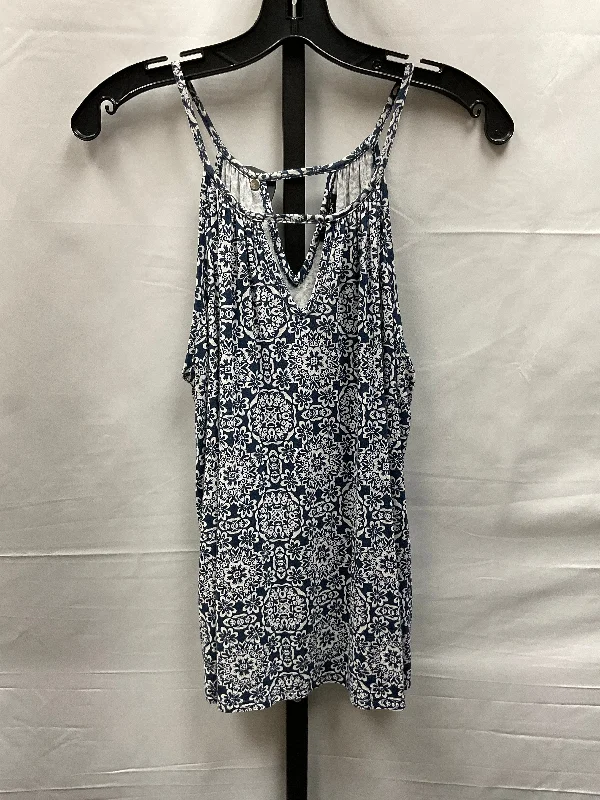 Blue & White Top Sleeveless Papermoon, Size S