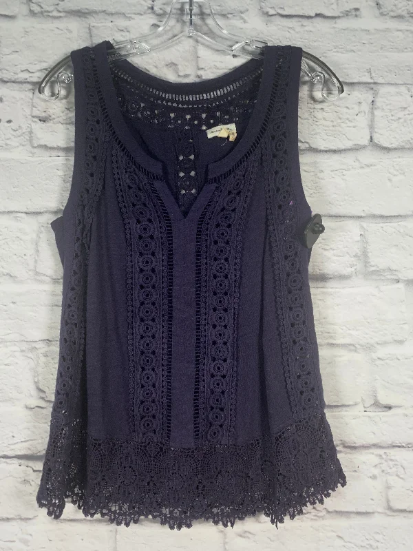 Navy Top Sleeveless Meadow Rue, Size M