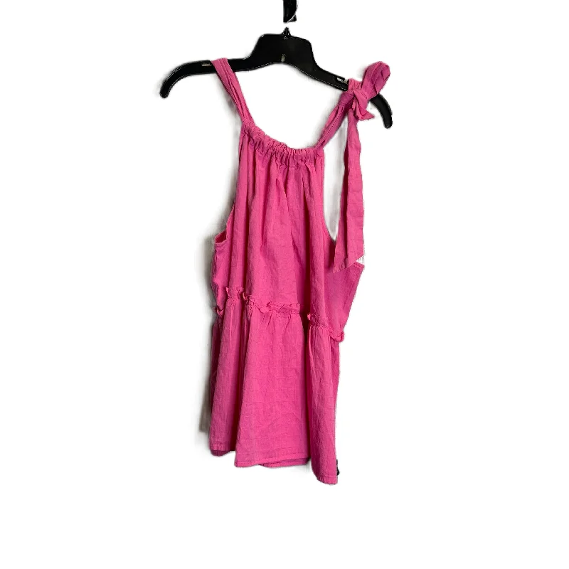 Pink Top Sleeveless By Crown And Ivy, Size: Xxl