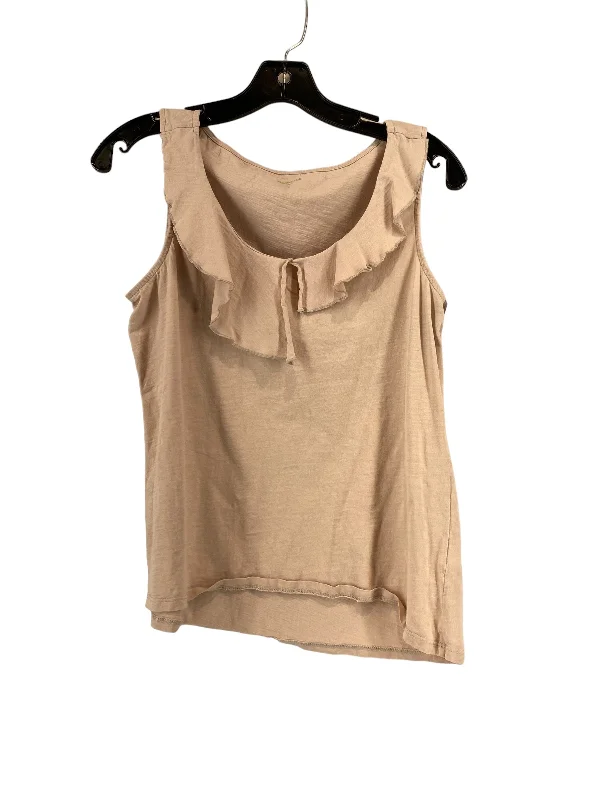 Tan Top Sleeveless Garnet Hill, Size S