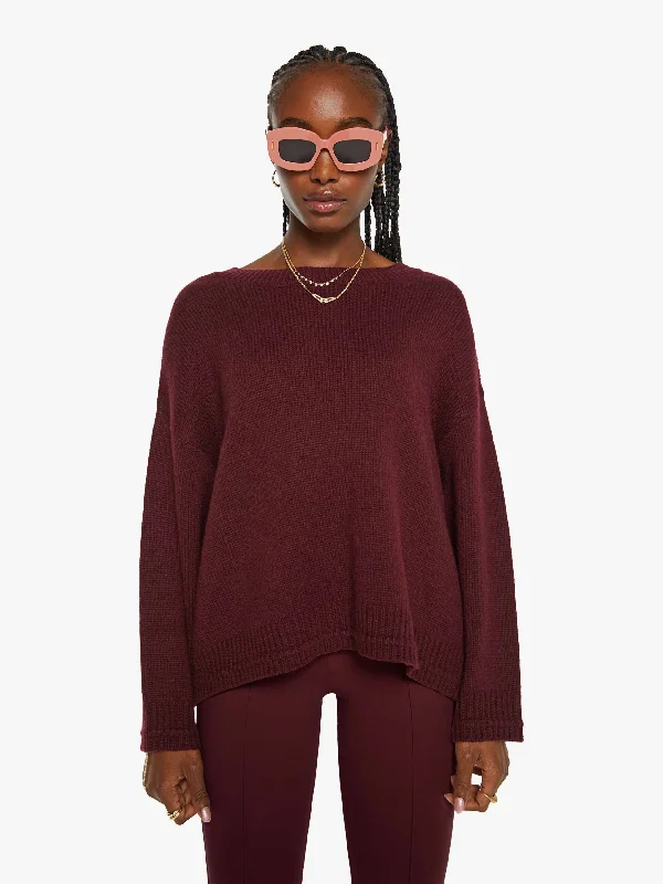 SABLYN Alston Boyfriend Crewneck - Bordeaux