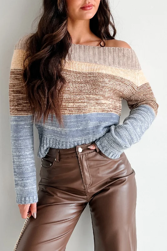 Sweetest Memories Colorblock Sweater (Taupe Combo)