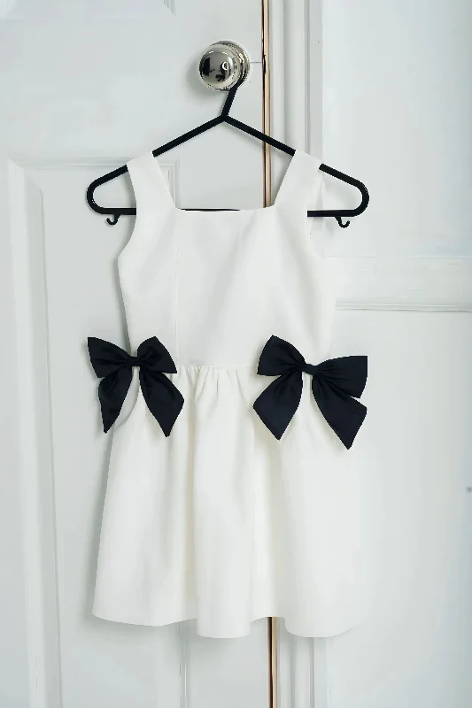 Mini White Bow Dress