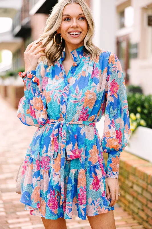 Admitted Beauty Blue Floral Dress