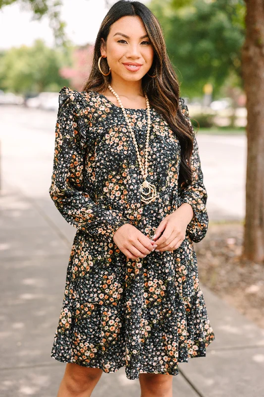 All Love Black Ditsy Floral Dress