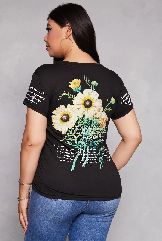 Plus Size Acceptance Daisy Graphic Tee