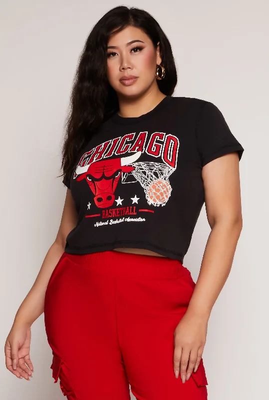 Plus Size NBA Chicago Bulls Crop Top