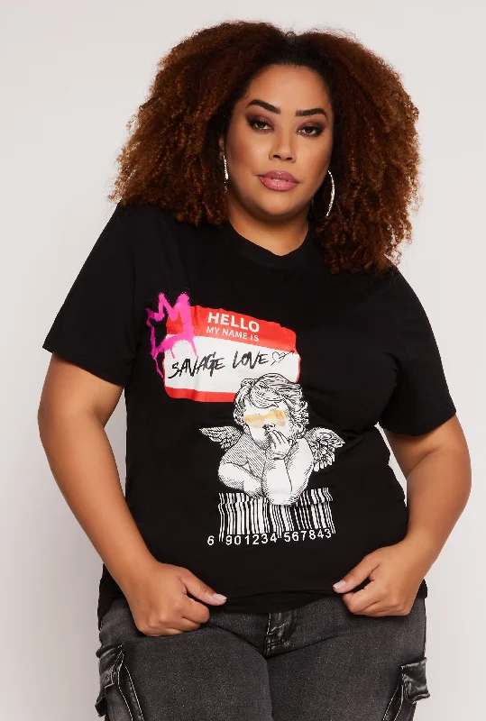 Plus Size Savage Love Graphic Tee