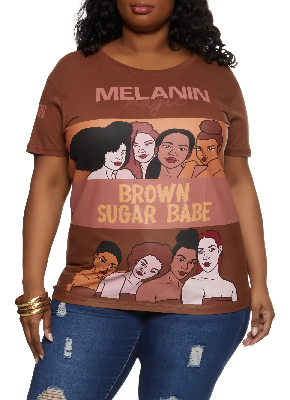 Plus Size Melanin Magic Graphic Tee