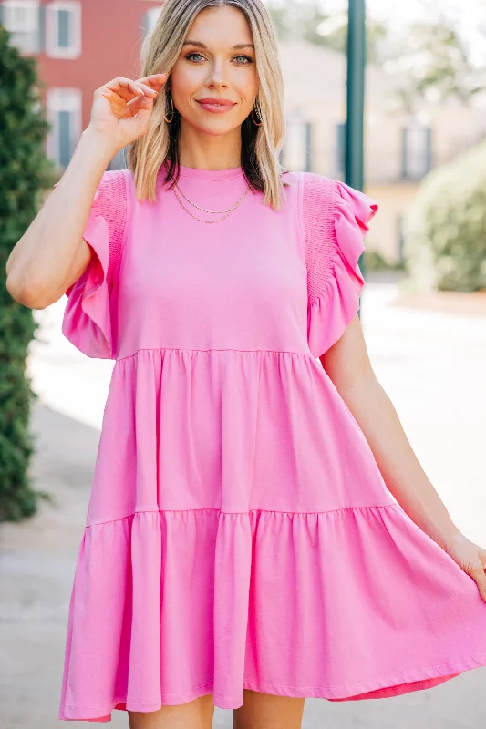 Get Together Pink Babydoll Dress