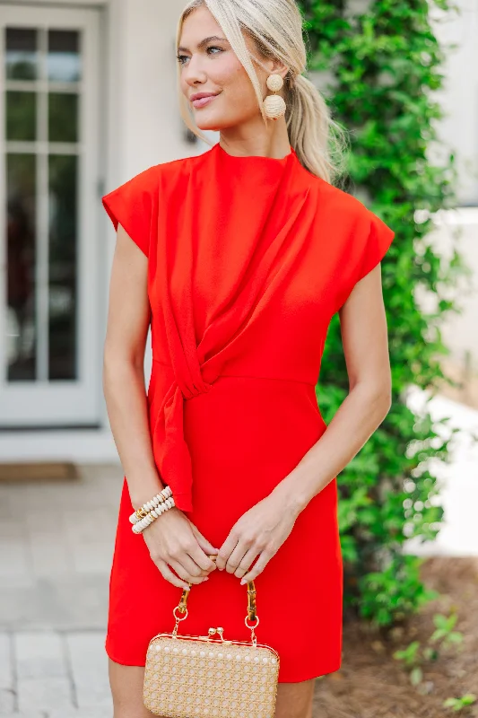 Picture It Red Cap Sleeve Dress