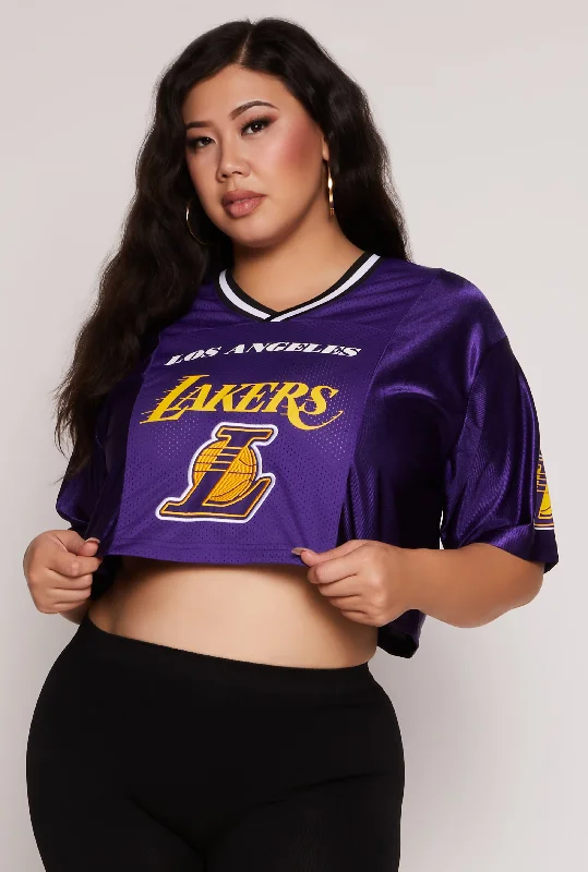 Plus Size NBA Los Angeles Lakers Cropped Jersey