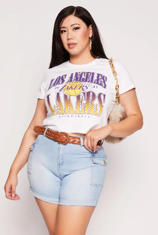 Plus Size NBA Los Angeles Lakers Crop Top