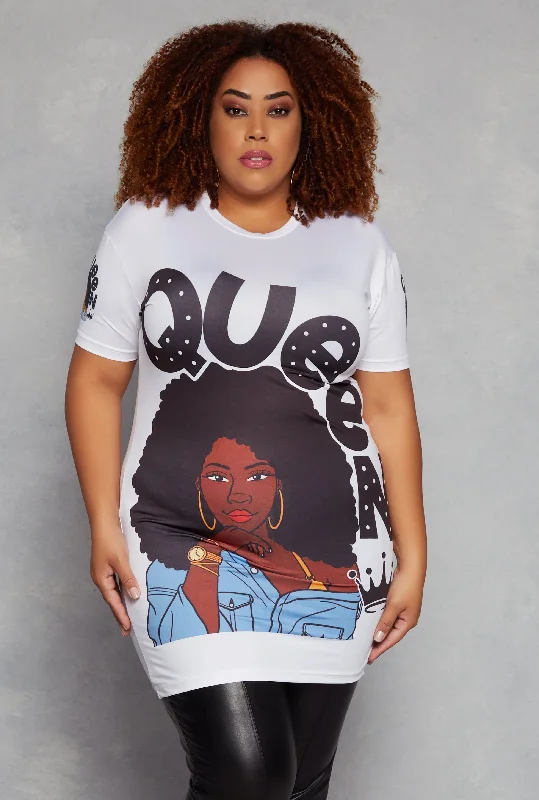 Plus Size Queen Graphic Top