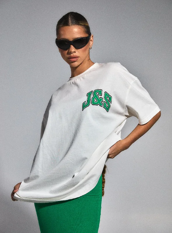 JGR & STN Major League Oversized Tee White / Green