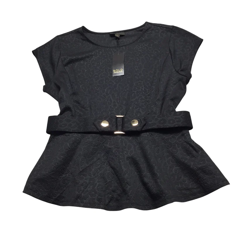 Top Short Sleeve By Bold Elements In Black, Size: L