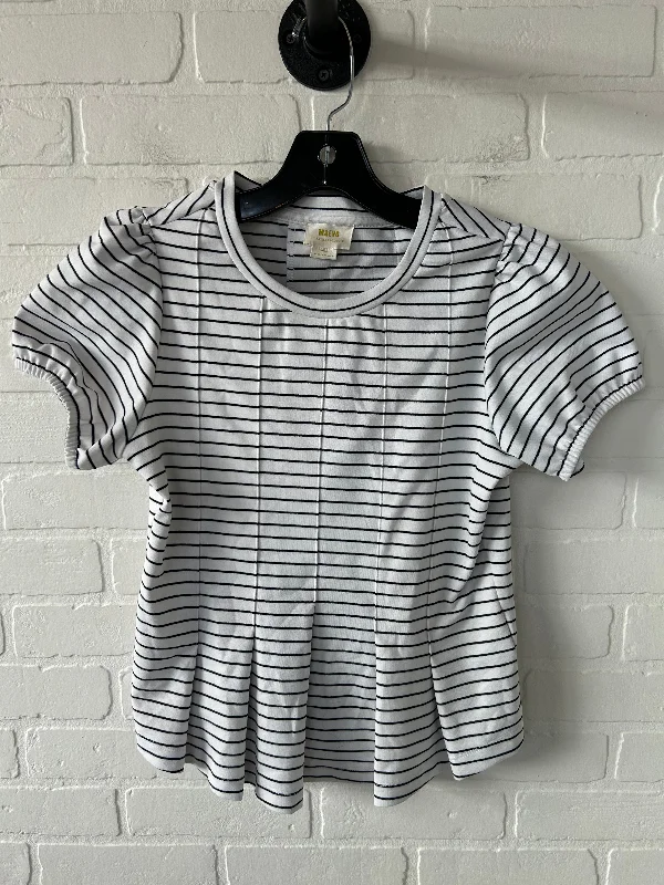 Top Short Sleeve By Maeve In Black & White, Size: Xs