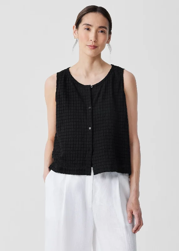 Eileen Fisher - Organic Cotton Voile Box Vest -SALE