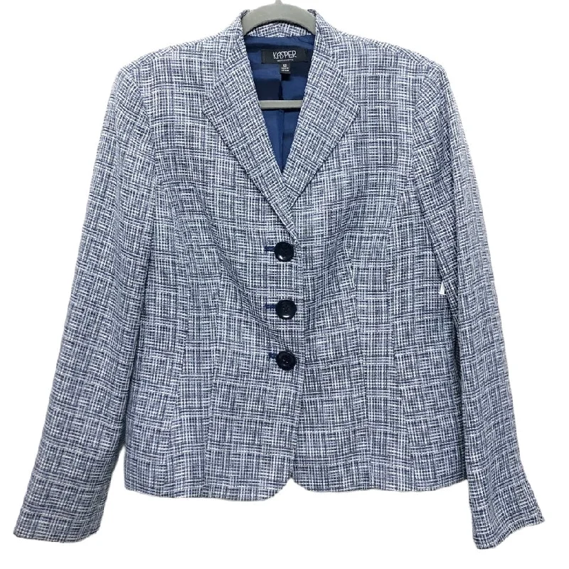 Blazer By Kasper In Blue & White, Size: 12