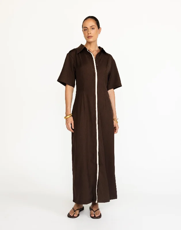 Vero Maxi Dress (Chocolate)