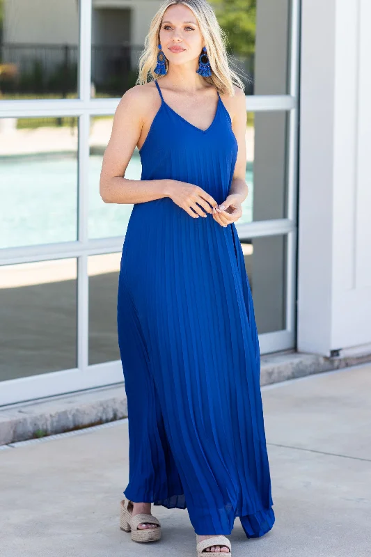 Warm Summer Nights Royal Blue Maxi Dress