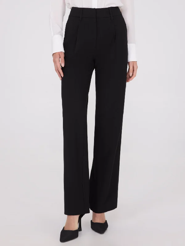 Wide-Leg Pleated Pants