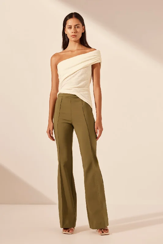 LANI BOOT CUT FLARED PANT - ARMY GREEN