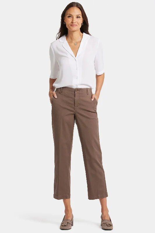 Marilyn Straight Ankle Pants - Dark Wood