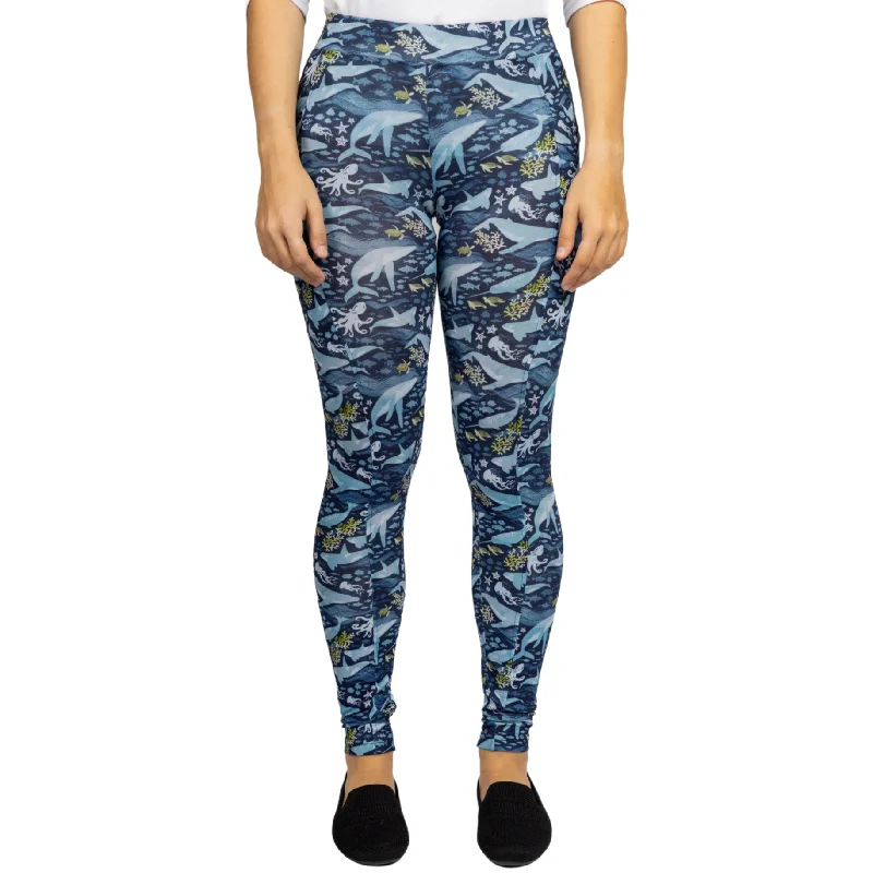 Ocean Life Adults Leggings with Pockets