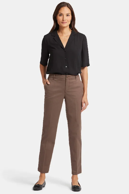 Sadie Slim Pants - Dark Wood