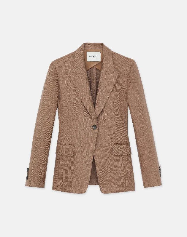 Linen Single Button Cutaway Blazer