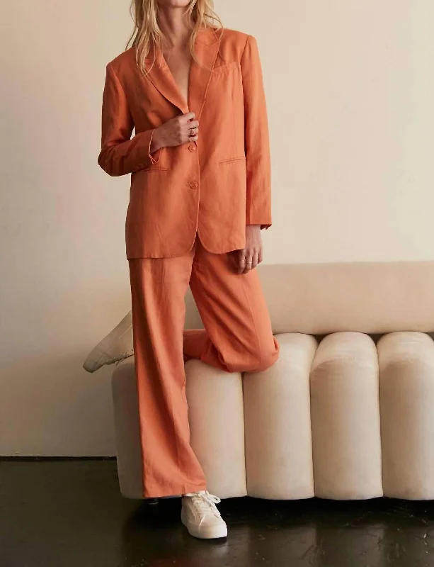 Oversized Blazer In Orange