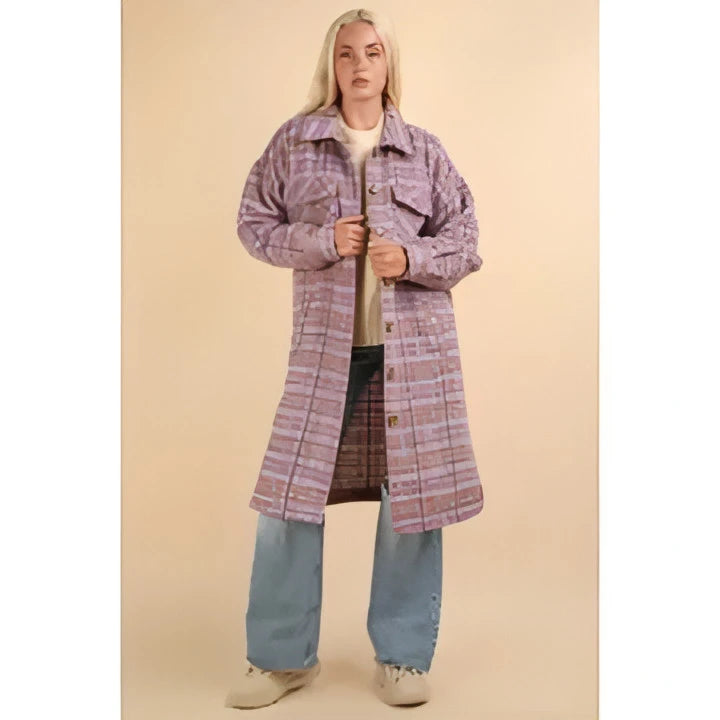 Roxy Plaid Sherpa Jacket