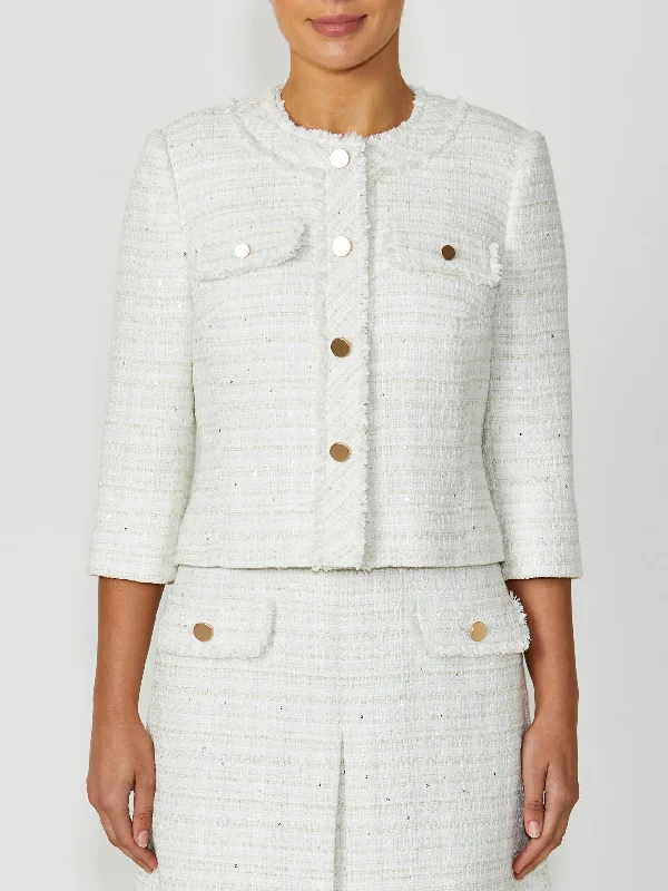 Tabitha Ivory Tweed Jacket