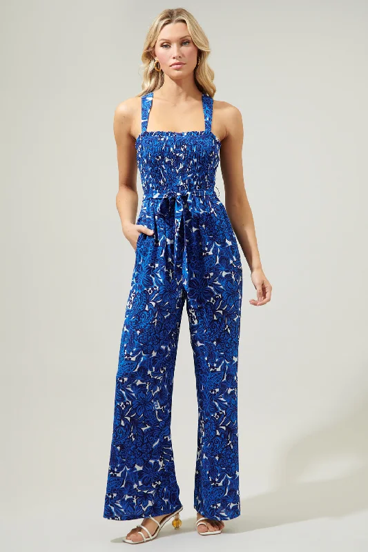 Caspian Floral Erie Racerback Jumpsuit